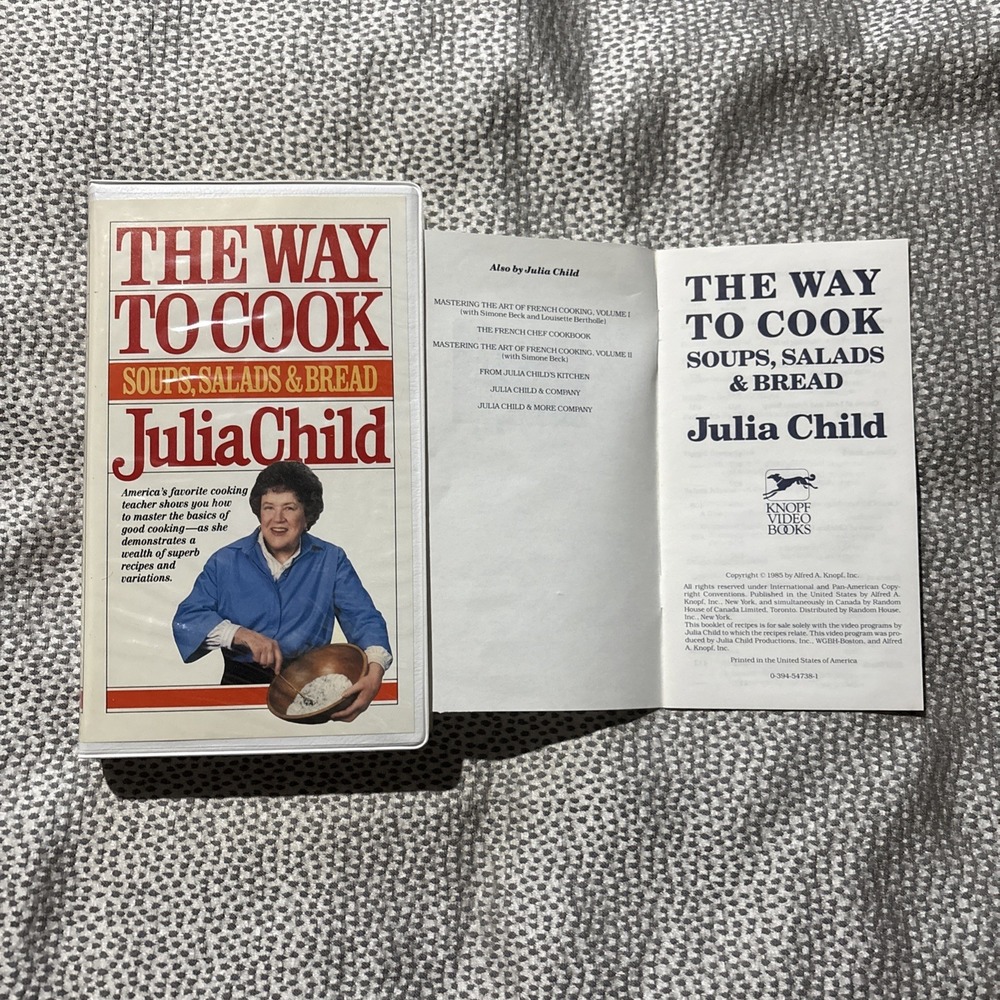 Julia Child The Way to Cook Soups Salads & Bread 1985 Video VHS Tape Recipes